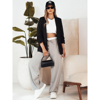 Fekete női zakó csíkokkal