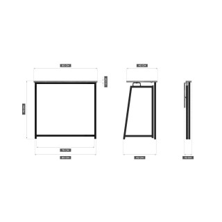 Összecsukható Mark Adler LEADER 1.5 GREY íróasztal