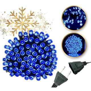Karácsonyi, kék LED fények - 8 m