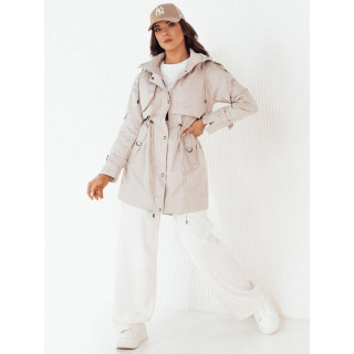 Női átmeneti parka ekrü színben