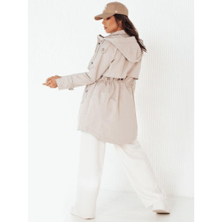 Női átmeneti parka ekrü színben