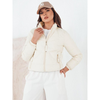 Női steppelt kabát ekrü színben