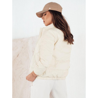 Női steppelt kabát ekrü színben