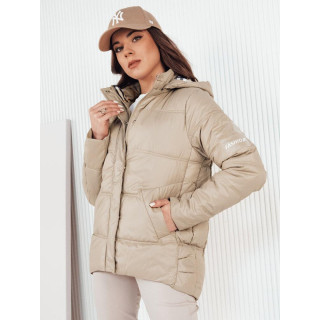 Női steppelt bézs színű kabát