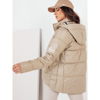 Női steppelt bézs színű kabát