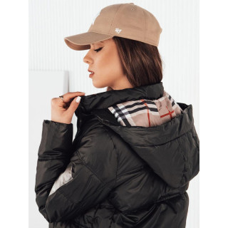 Női steppelt kabát fekete színben