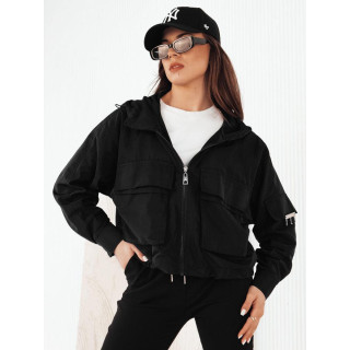 Tavaszi női kabát fekete színben