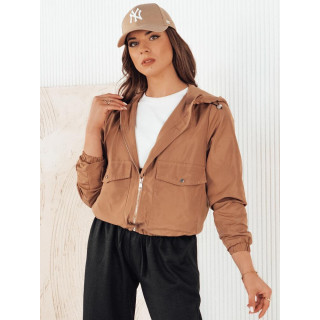 Barna átmeneti kabát kapucnival