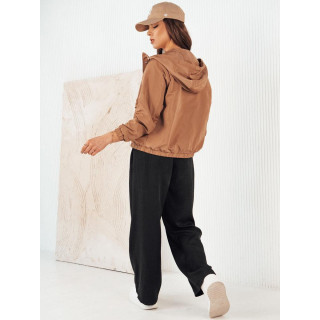 Barna átmeneti kabát kapucnival