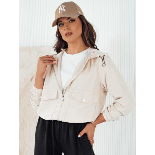 Bézs átmeneti kabát kapucnival