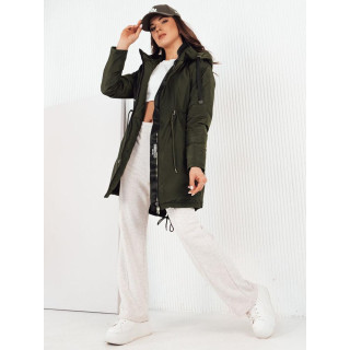 Tavaszi női parka zöld színben