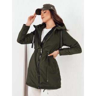 Tavaszi női parka zöld színben