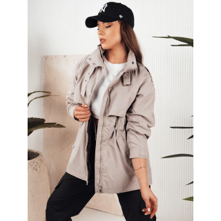 Női bézs színű parka tavaszra