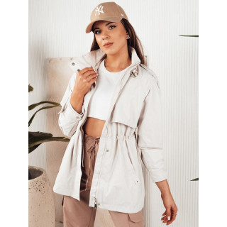 Női fehér színű parka tavaszra