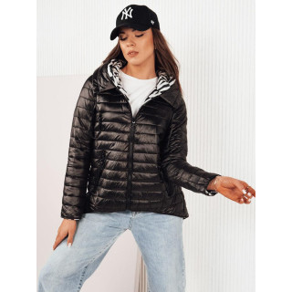 Női kétoldalú fekete kabát