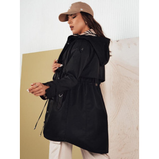 Fekete női parka tavaszra