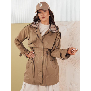 Sötétbézs női parka tavaszra