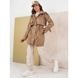 Sötétbézs női parka tavaszra