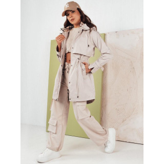 Szürke színű női parka tavaszra