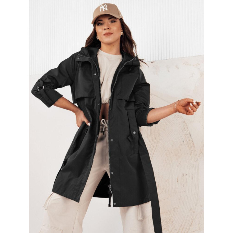 Átmeneti fekete parka övvel