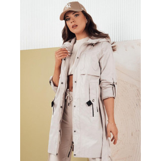 Átmeneti szürke parka övvel