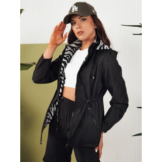 Női kétoldalú fekete parka