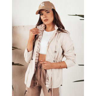 Női kétoldalú bézs színű parka