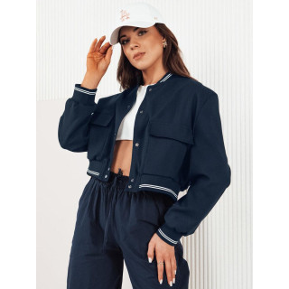 Rövid sötétkék bomberdzseki tavaszra