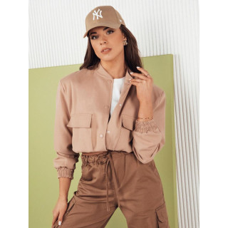 Bézs színű női bomberdzseki