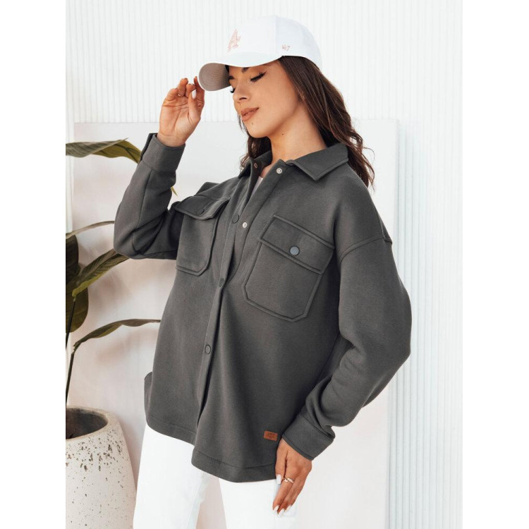 Sötétszürke női átmeneti kabát