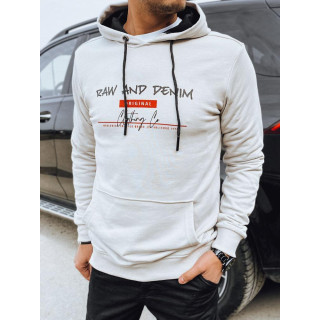 Férfi pamut pulóver világosszürke színben