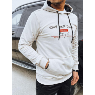 Férfi pamut pulóver világosszürke színben