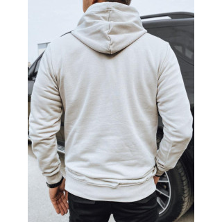 Férfi pamut pulóver világosszürke színben