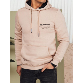 Férfi világos bézs pulóver mintával