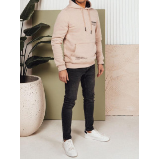 Férfi világos bézs pulóver mintával