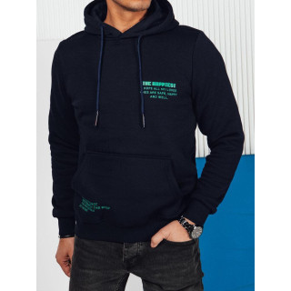 Sötétkék férfi pulóver mintával