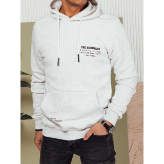 Világosszürke férfi pamut pulóver mintával