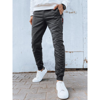 Sötétszürke férfi melegítőnadrág mintával