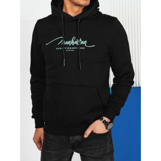 Fekete férfi pulóver mintával