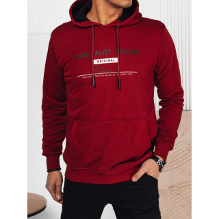 Bordó férfi pulóver mintával