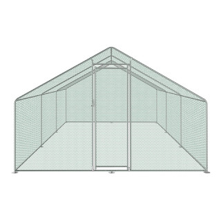 Fém ketrec/ madárház részleges fedéssel - 6x3x1,95 m