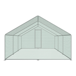 Fém ketrec/ madárház részleges fedéssel - 6x3x1,95 m