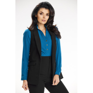 Elegáns női mellény fekete színben