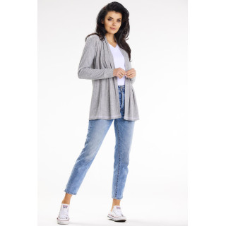 Szürke színű lezser szvetter övvel