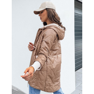 Női tavaszi kabát arany színben