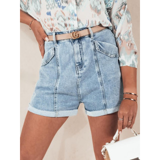 Világoskék női farmer rövidnadrág
