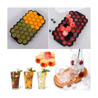 Szilikon jégkocka forma - 37 nyolcszögletű kocka