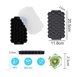 Szilikon jégkocka forma - 37 nyolcszögletű kocka