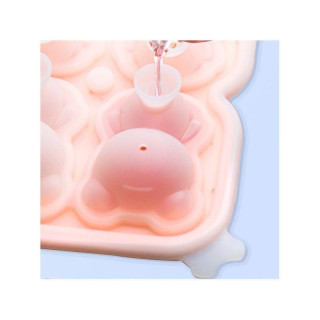 Szilikon rózsaszín jégkockaforma - 4 medve