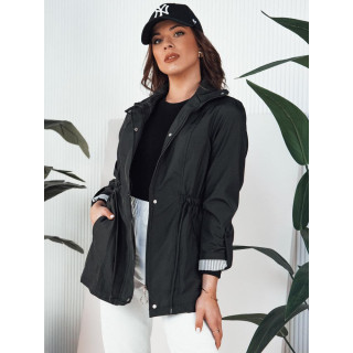 Fekete női parka tavaszra